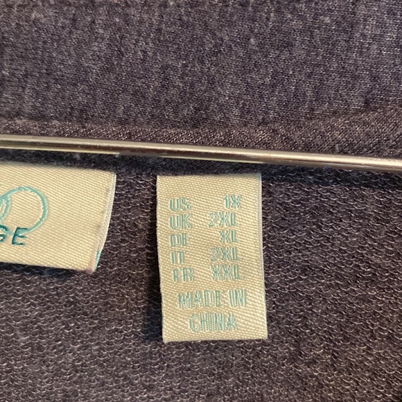 LOGO lounge zip front cardigan 1X - Picture 5 of 7